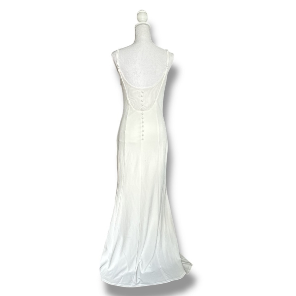 Elegant White Spaghetti Strap Dress Size Small NWOT - Picture 6 of 7